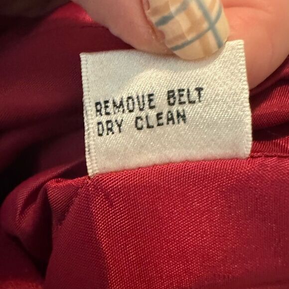 NWT Talbots 100% Silk Ruby Red Dress Silk Doupioni Size 10P Dress with pockets - Picture 6 of 11